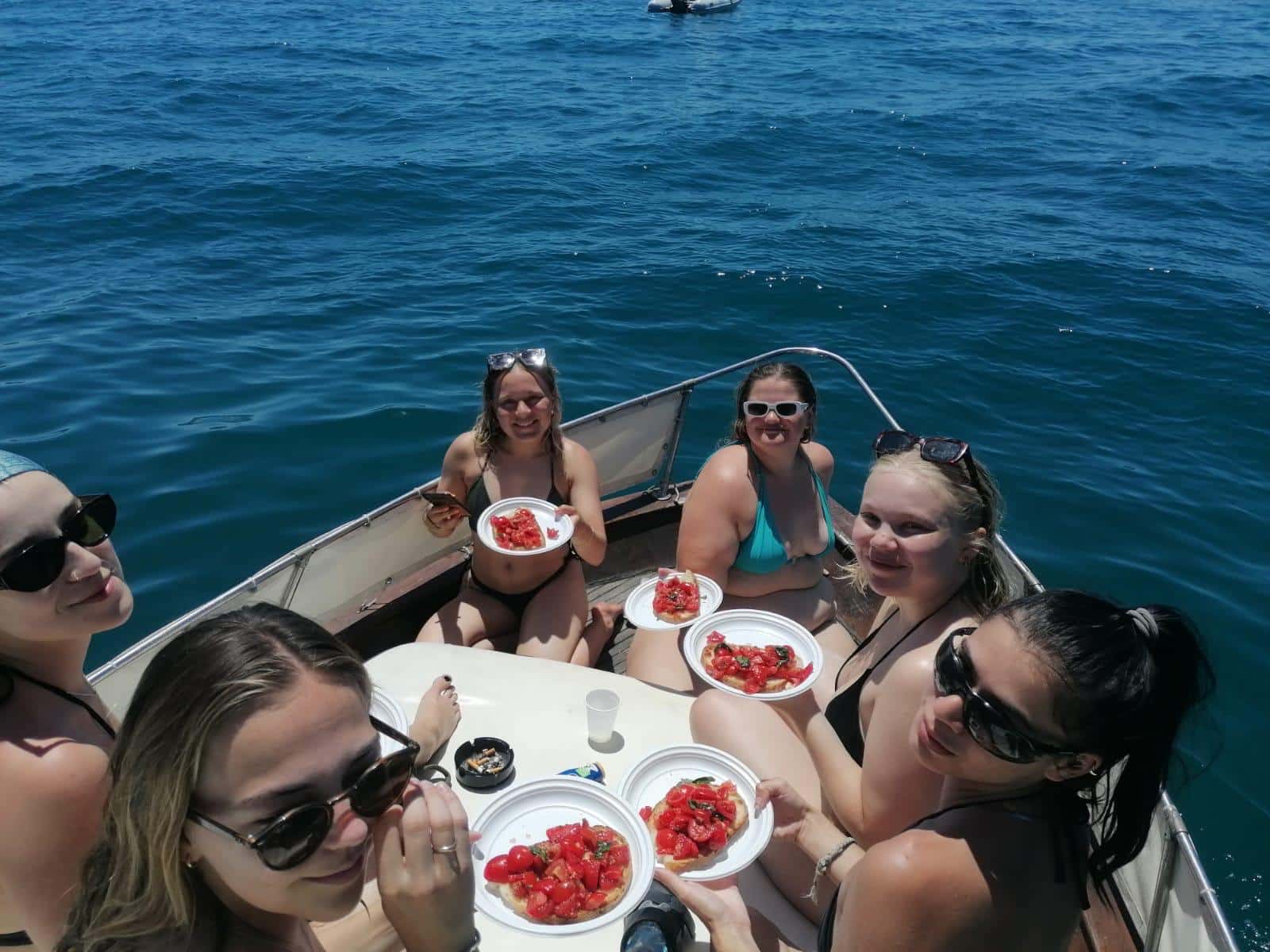 boat tour with aperitivo with guest from ring hostel in Forio d'ischia
