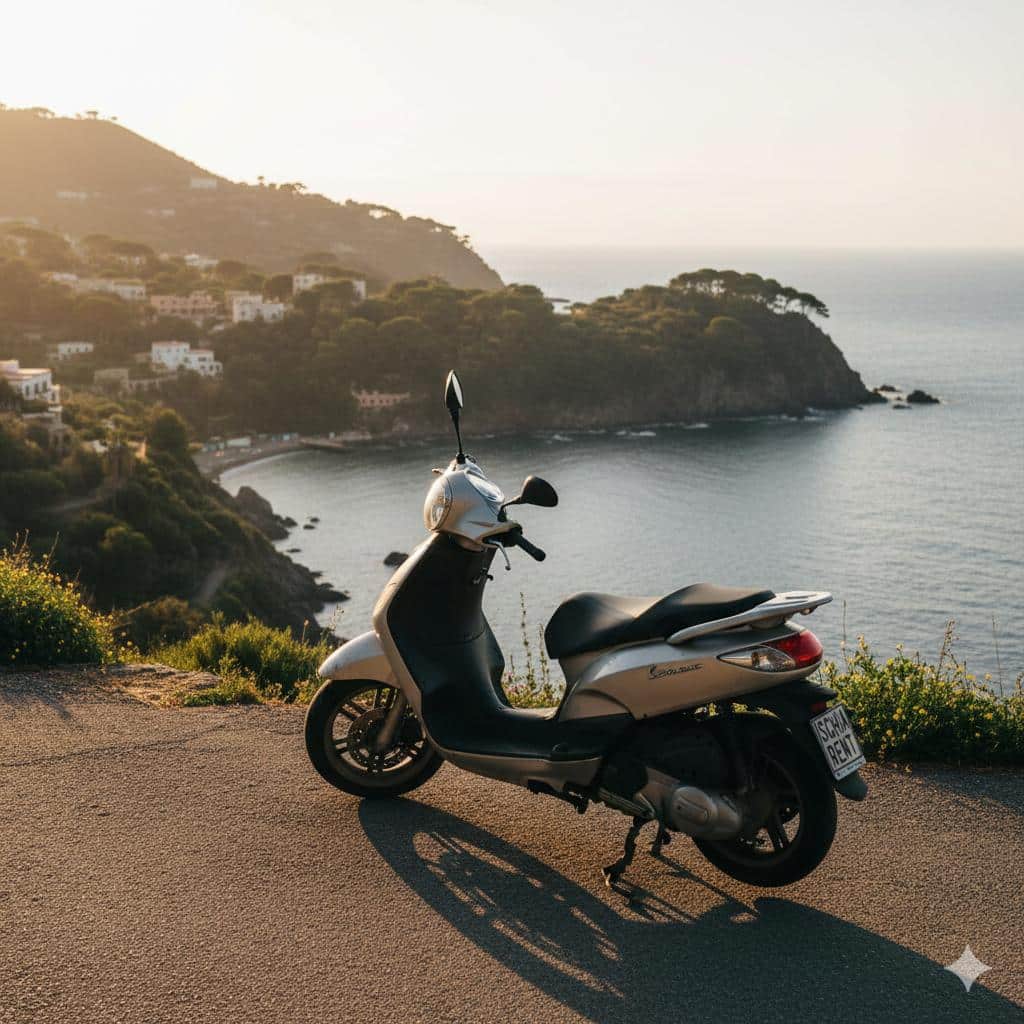 rent a scooter in ischia with guest from ring hostel in Forio
