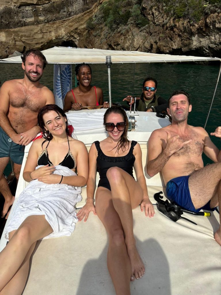 boat tour around the island with guest from ring hostel ischia