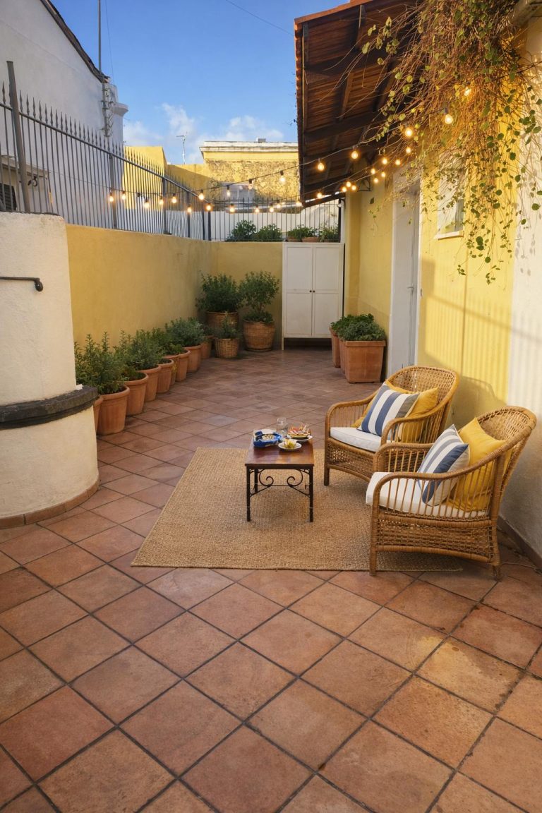 terrace of the ring hostel in Forio d'ischia